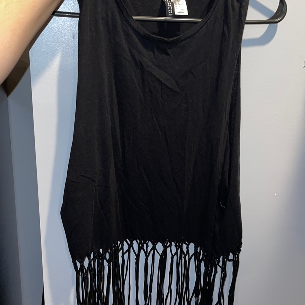 Fringe bottom Tank Top. Size Med
